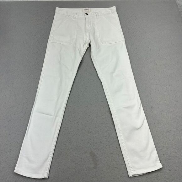 ba&sh Denim - ba&sh Sally Jeans Women's 25 White Blanc Straight Leg Mid-Rise Slim Fit Bash‎